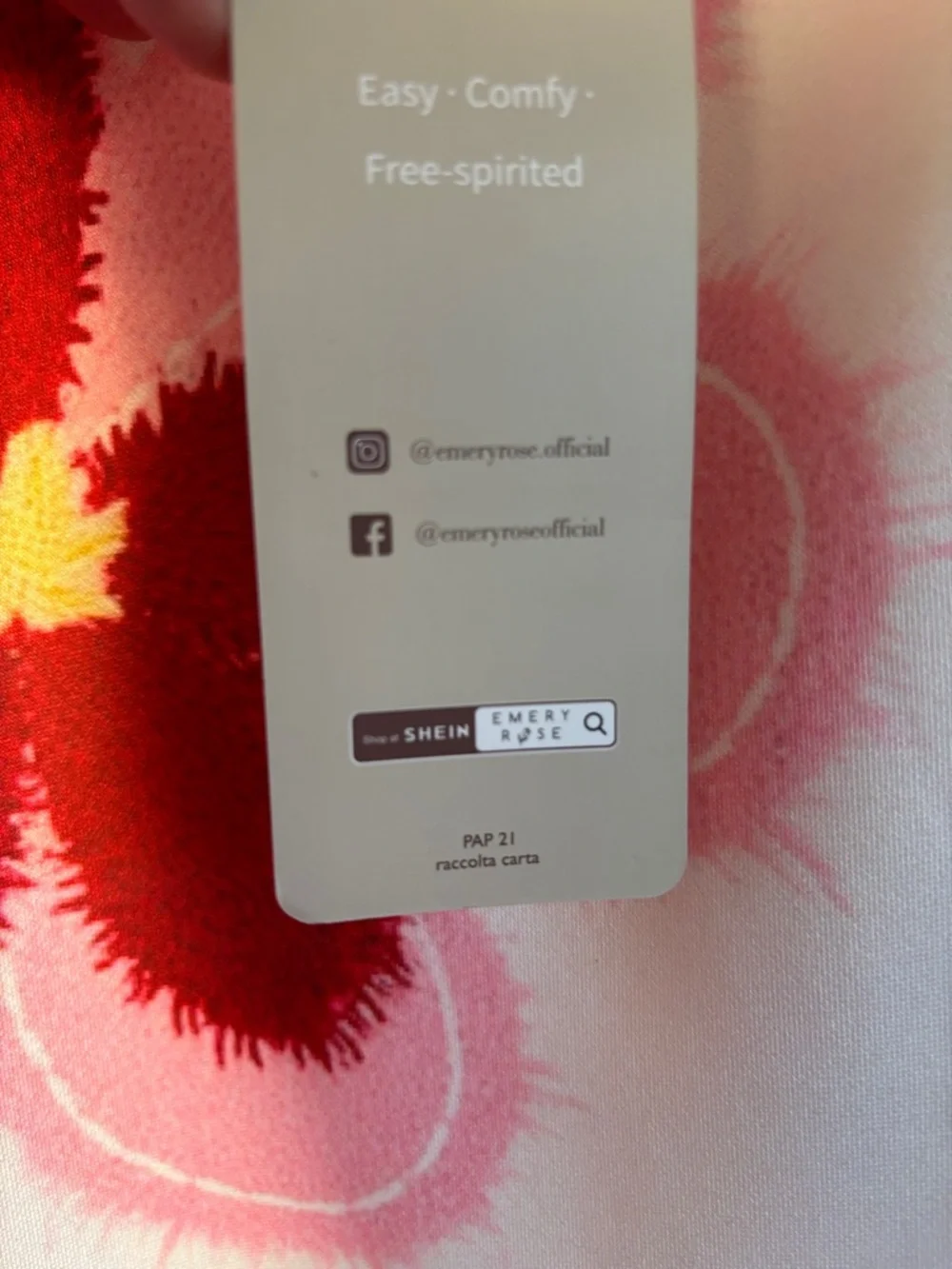 NWT Emery Rose floral print sweatshirt, often marketed as a mid-mod or bohemian - Picture 11 of 11